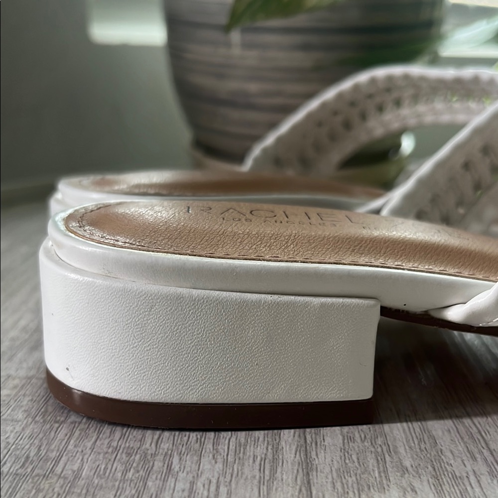 Rachel Zoe Norma White Double Strap Sandals - Picture 8 of 12